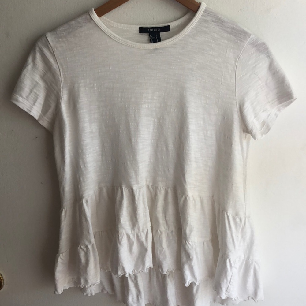Forever 21 White T-shirt Women’s Size S
